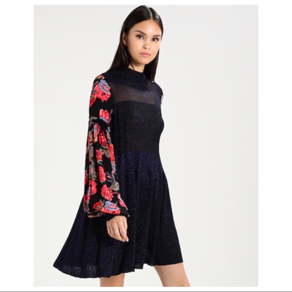 FREE PEOPLE METALLIC SWEATER DRESS - Picture 5 of 5